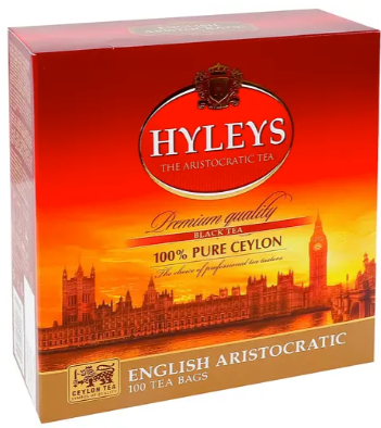 Чай чорний Hyleys English aristocratic 200 г (100 шт. x 2 г)